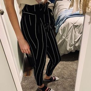 Street Wear Society Stripped Paper Bag Pants